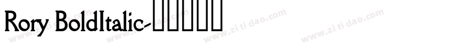 Rory BoldItalic字体转换